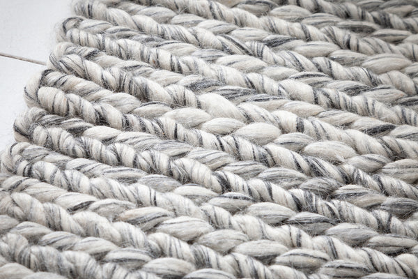 Hand-woven Rug Malibu 240x160cm Wool Grey