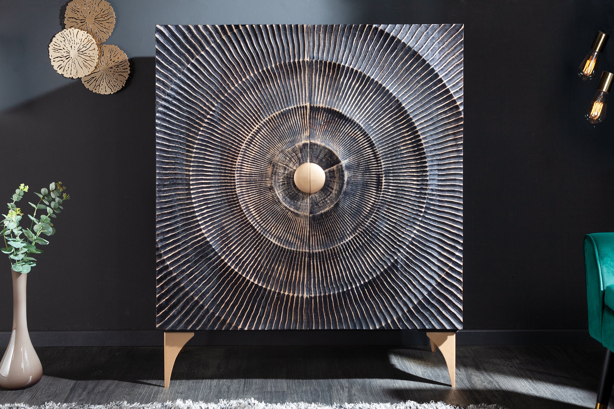 Cabinet Golden Eye 120cm Mango Wood Black