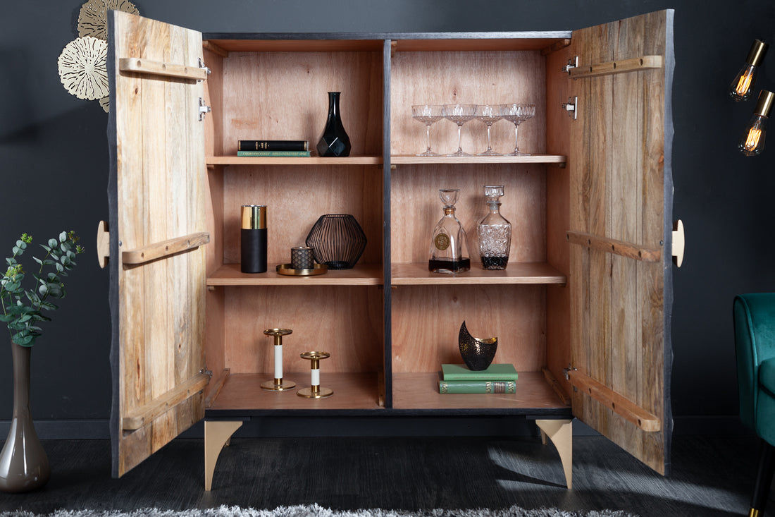 Cabinet Golden Eye 120cm Mango Wood Black
