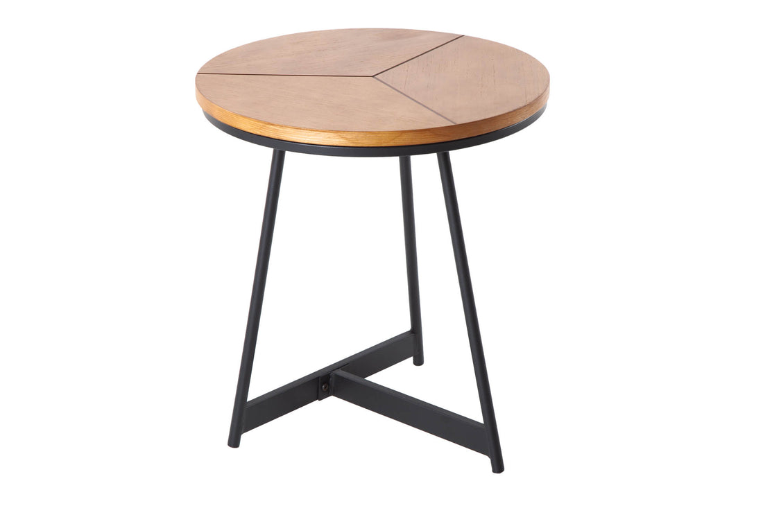 Round Side Table Elegance 50cm Oak Look Natural