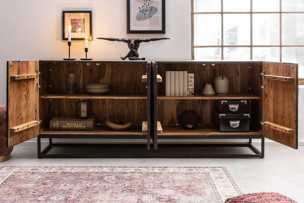 Sideboard Fossil 177cm Acacia Wood Grey