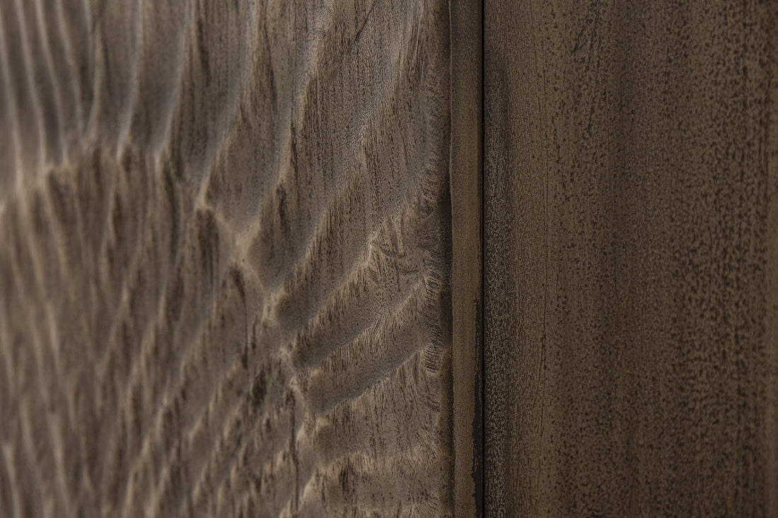 Cabinet Fossil 120cm Acacia Wood Grey