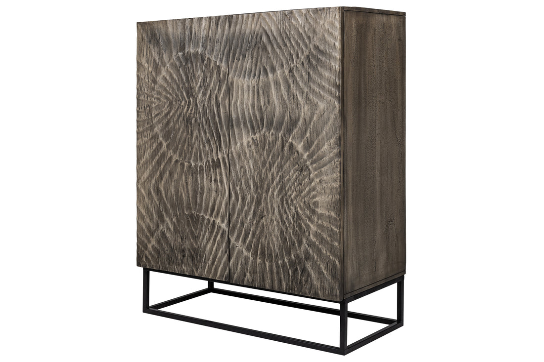 Cabinet Fossil 120cm Acacia Wood Grey
