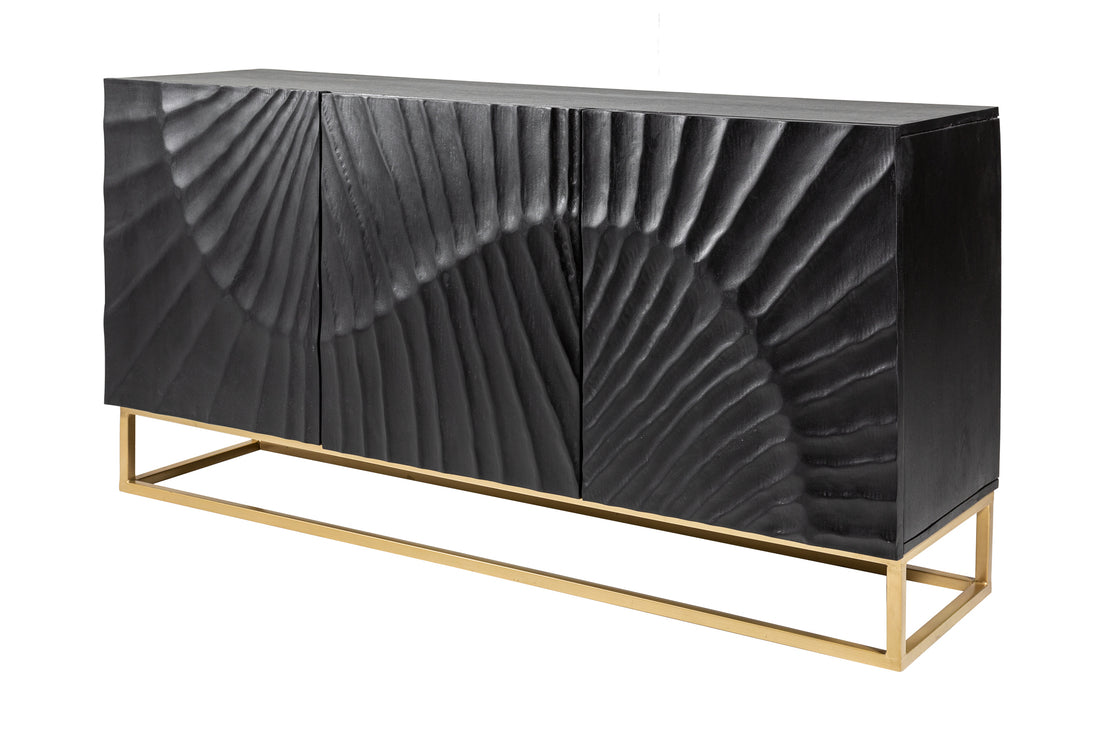 Sideboard Fossil 140cm Mango Wood Black