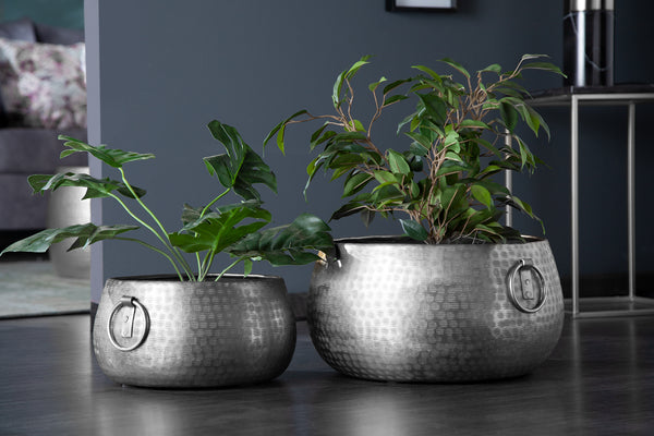 Flower Pots Orient Silver - Set of 2