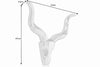 Decorative Antler Rodeo 53cm Metal Silver