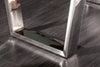 Coffee Table Monolith 110cm Acacia Wood Honey Chrome