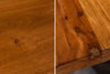 Coffee Table Monolith 110cm Acacia Wood Honey Chrome
