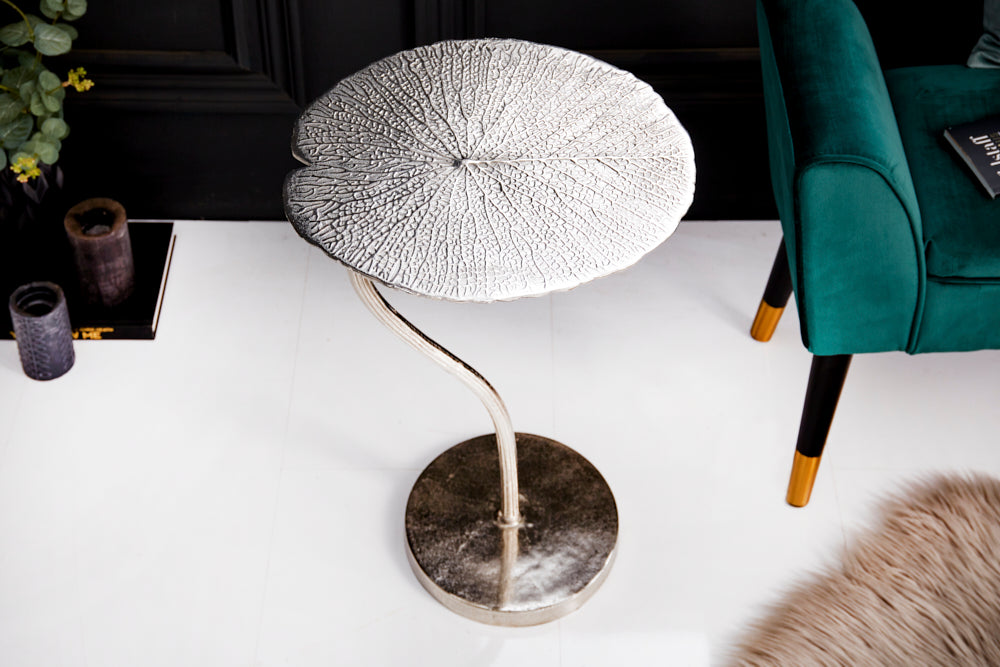 Side Table Blossom 40cm Aluminium Silver