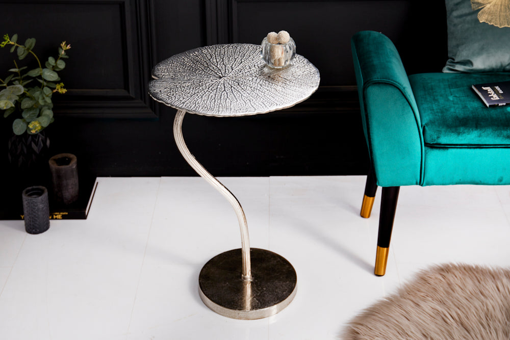 Side Table Blossom 59cm Metal Silver