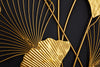 Wall Decoration Ginkgo 110cm Metal Gold