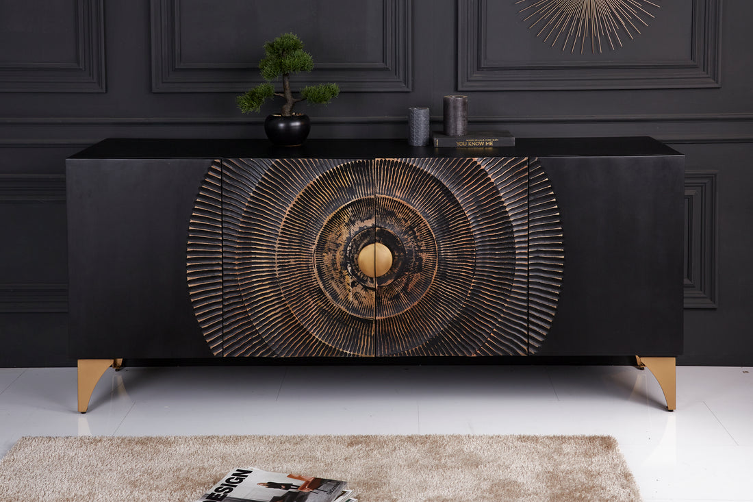 Sideboard Golden Eye 177cm Mango Wood Black