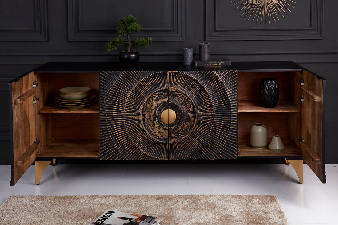 Sideboard Golden Eye 177cm Mango Wood Black