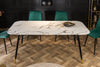 Dining Table Milano 140cm Glass White Marble Look