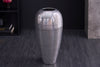Vase Organic Orient 50cm Hammered Metal Silver