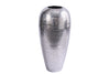 Vase Organic Orient 50cm Hammered Metal Silver
