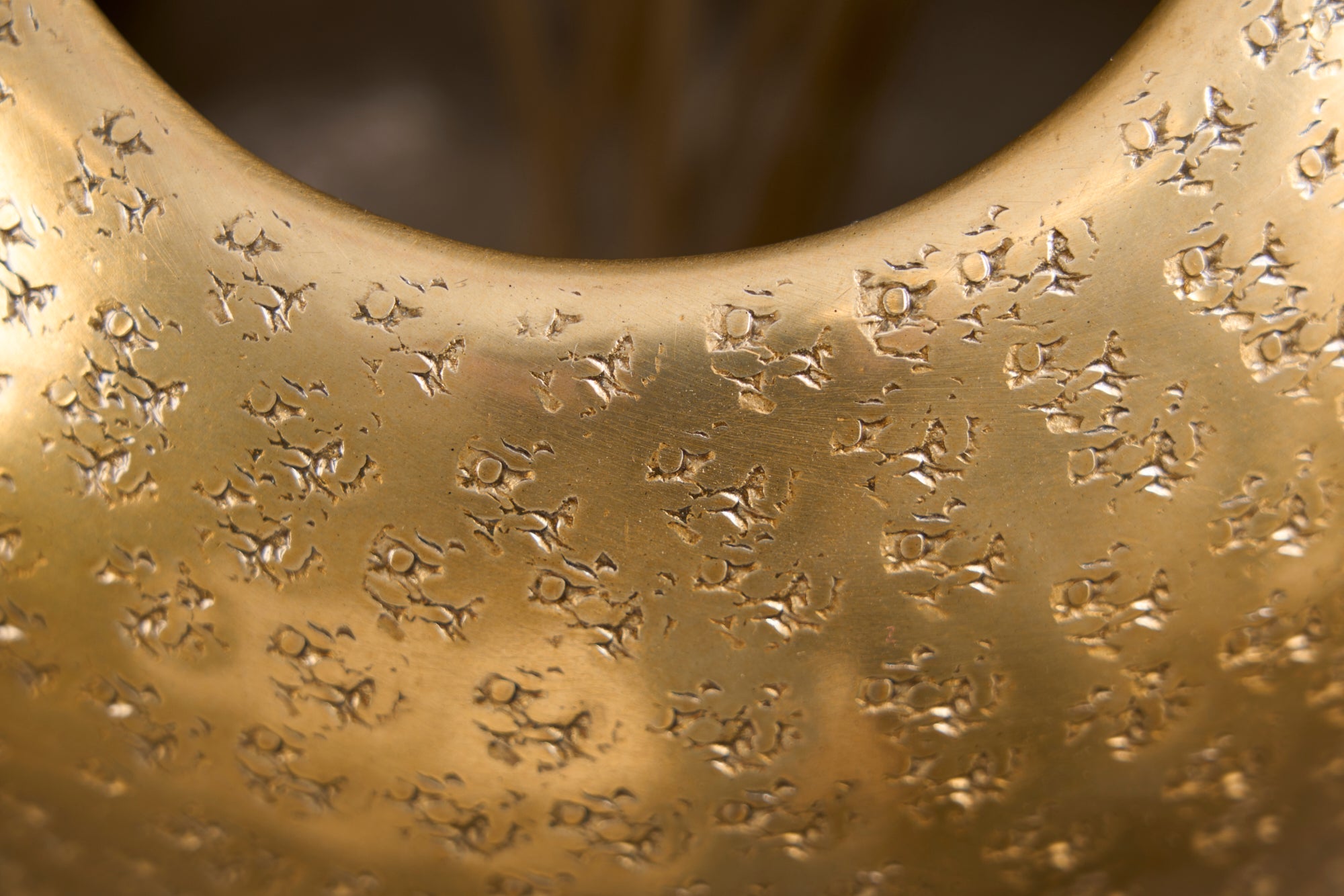 Vase Organic Orient II 50cm Hammered Metal Gold
