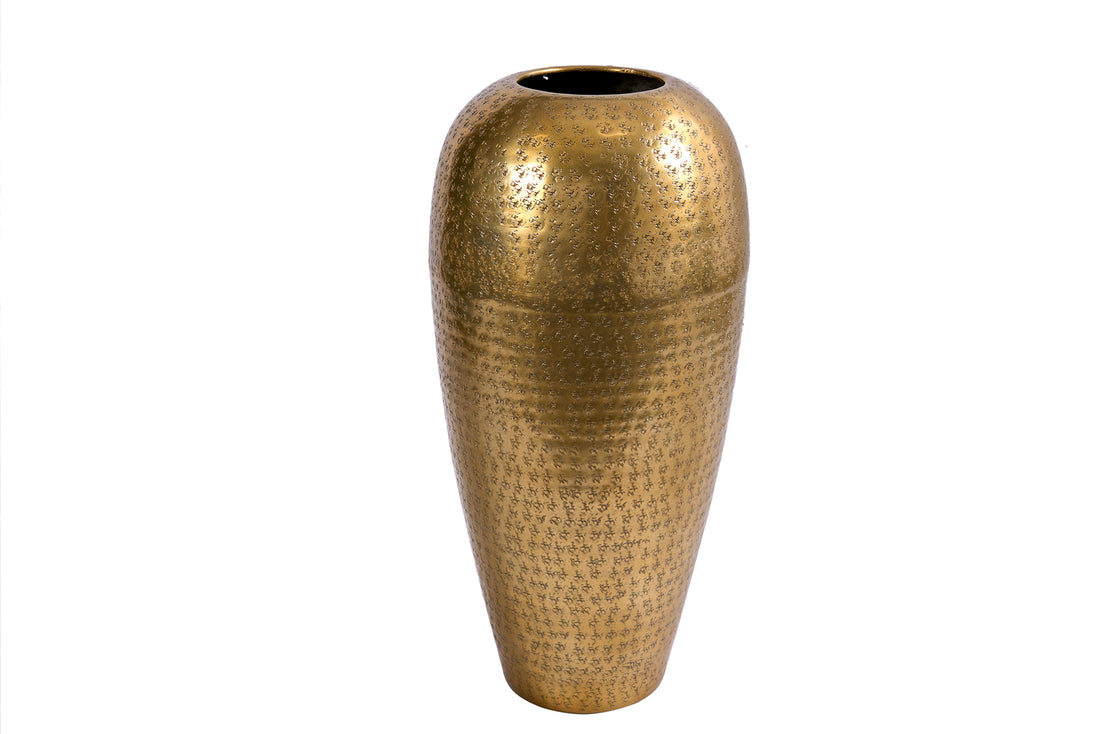Vase Organic Orient II 50cm Hammered Metal Gold