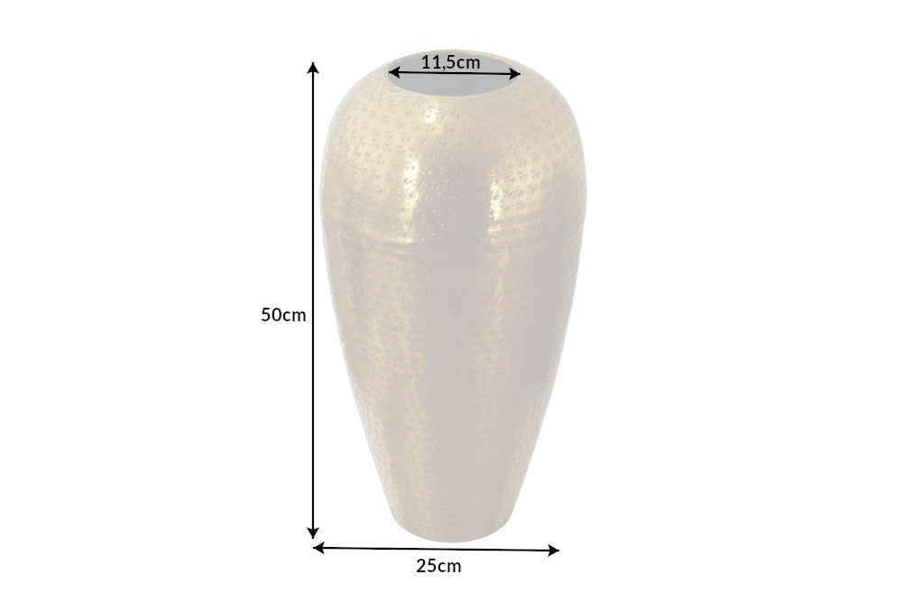 Vase Organic Orient II 50cm Hammered Metal Gold