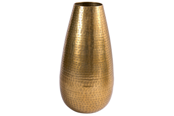 Vase Organic Orient 50cm Hammered Metal Gold
