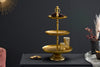 Three Tier Cake Stand Orient 50cm Hammered Aluminium Gold
