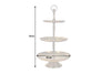 Three Tier Cake Stand Orient 50cm Hammered Metal Gold