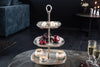 Three Tier Cake Stand Orient 44cm Vintage Aluminium Silver