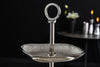 Three Tier Cake Stand Orient 44cm Vintage Metal Silver