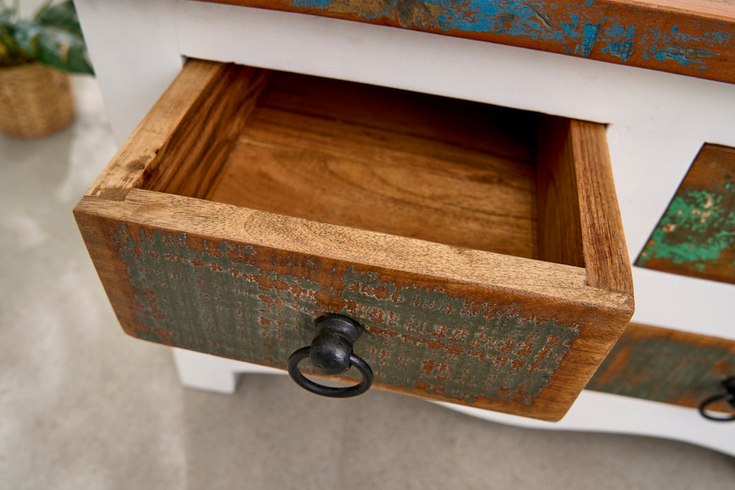 Coffee Table Sri Lanka 70cm Mango Recycled Wood White