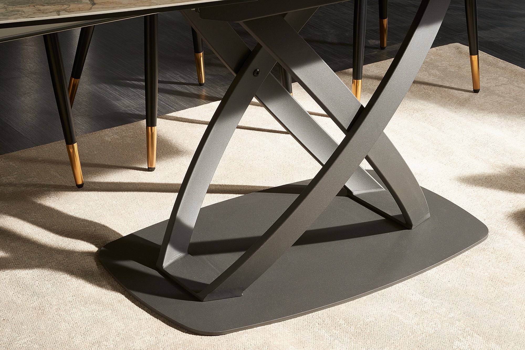 Dining Table Astral 130-190cm Ceramic Taupe