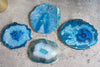 Set Of 4 Coaster Stones 11cm Agate Blue