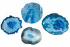 Set Of 4 Coaster Stones 11cm Agate Blue