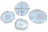 Set Of 4 Coaster Stones 11cm Agate Blue