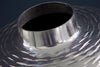 Set Of 2 Vases Oriental 27cm/32cm Hammered Metal Silver