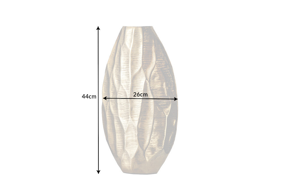 Vase Organic Orient 44cm Metal Gold