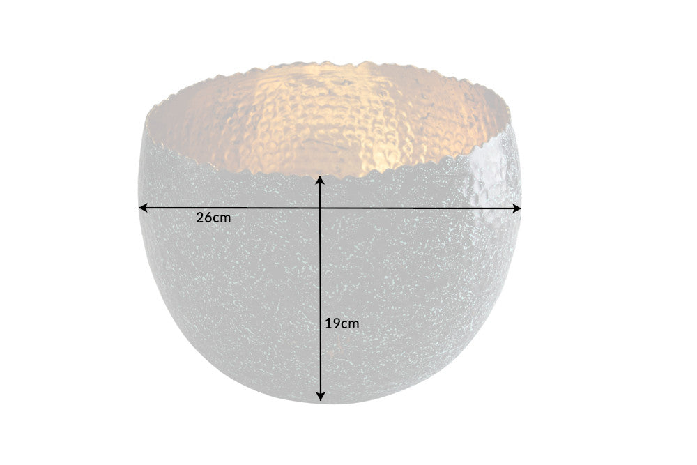 Flower Pot Orient 26cm Metal Silver