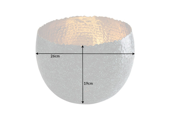 Flower Pot Orient 26cm Metal Silver