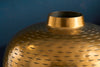 Set Of 2 Vases Oriental 27cm/32cm Hammered Metal Gold