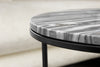 Set Of 2 Round Side Tables Elements 45cm/55cm Marble Grey