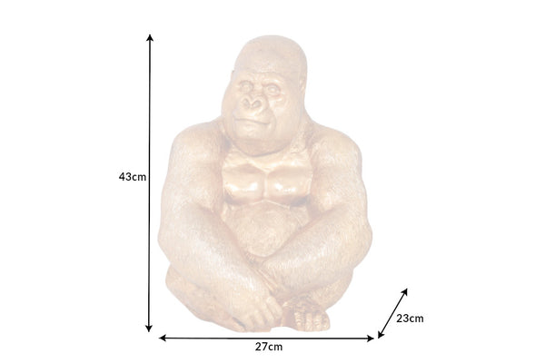 Gorilla Kong Figure 43cm Aluminium Gold