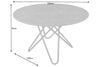 Round Dining Table Horizon 120cm Ceramic Anthracite