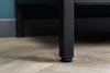 Cabinet Dura Steel 102cm Ribbed Glass Black