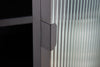 Cabinet Dura 150cm Ribbed Glass Metal Black