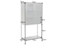 Cabinet Dura 150cm Ribbed Glass Metal Black