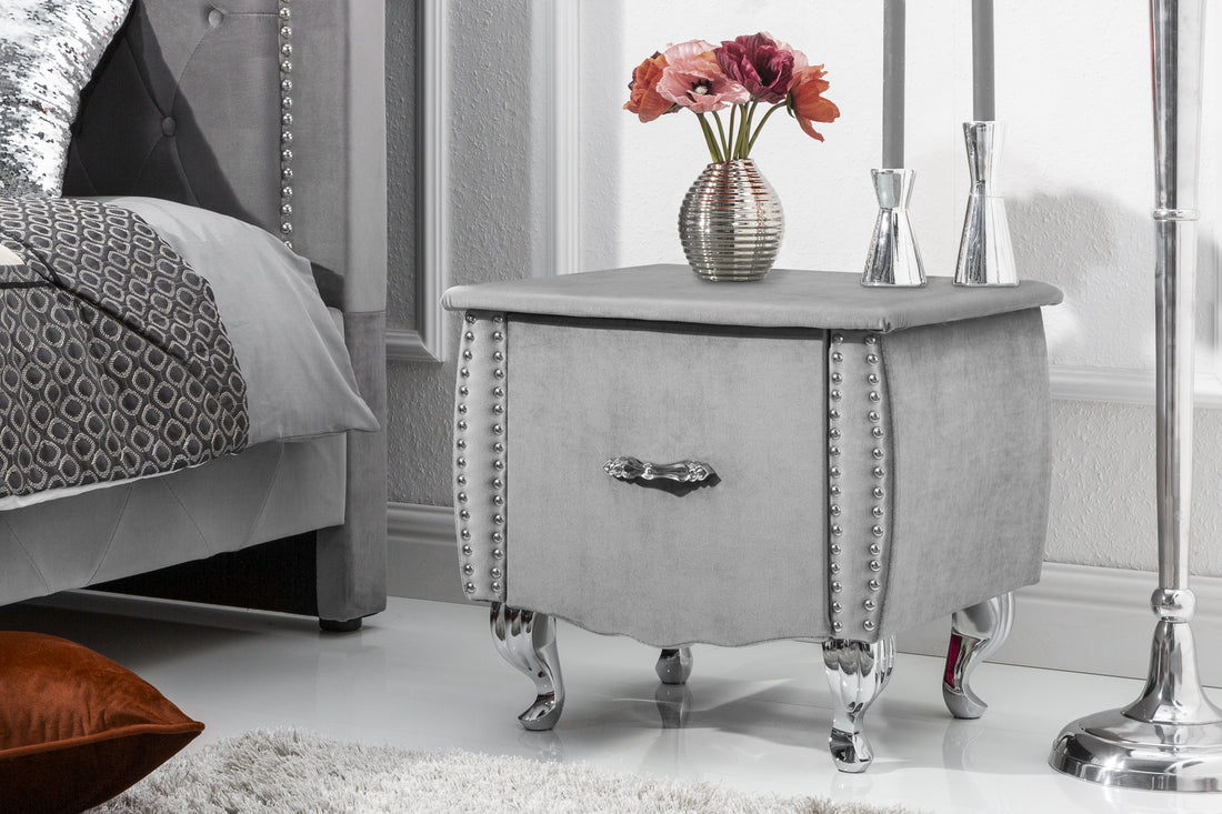 Bedside Table Extravagancia 45cm Light Grey
