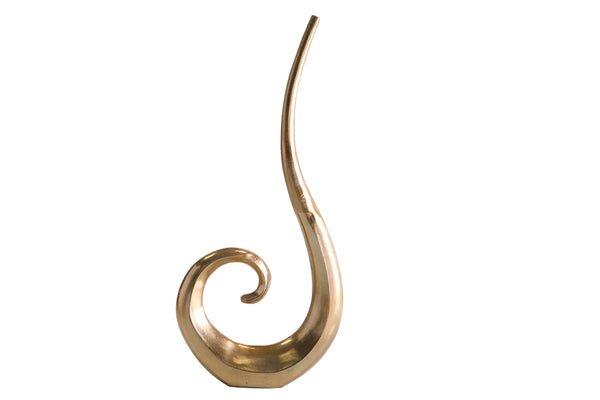 Vase Wave 106cm Metal Gold