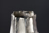 Vase Organic Orient 45cm Hammered Metal Silver