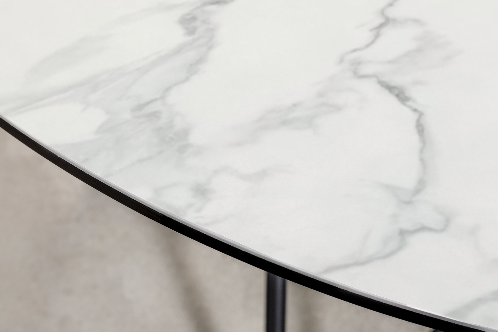 Dining Table Horizon 120cm Ceramics White Marble