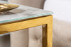 Side Table Elegance 45cm White Marble Gold