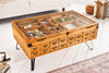 Coffee Table Galileo 100cm Fir Wood Glass with Drawers